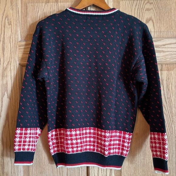 NORTHERN ISLES Vintage 80s/90s Fair Isle Scottie Dog Sweater - Picture 8 of 9